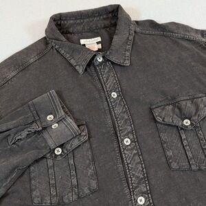 Carbon 2 Cobalt Mens Button Up Shirt Size Large Long Sleeve Double Pockets